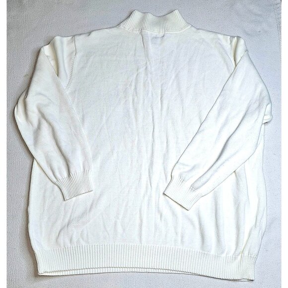 Dressbarn Woman Ivory Long Sleeve Turtleneck Sweater 18/20 Acrylic & Cotton Blen - Picture 3 of 8